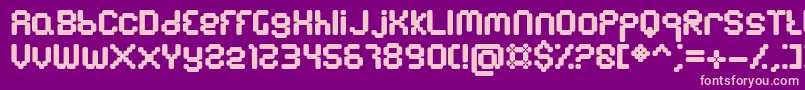 Emulator Font – Pink Fonts on Purple Background