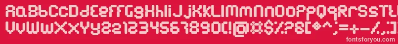 fuente Emulator – Fuentes Rosadas Sobre Fondo Rojo