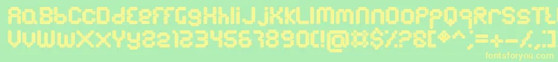Czcionka Emulator – żółte czcionki na zielonym tle