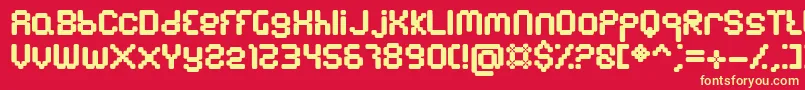 Emulator Font – Yellow Fonts on Red Background