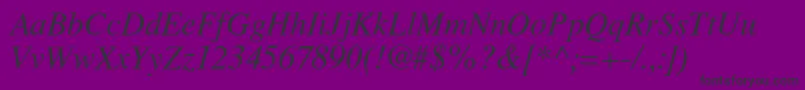 LatinskijcItalic Font – Black Fonts on Purple Background