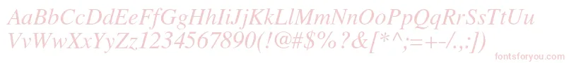 LatinskijcItalic Font – Pink Fonts on White Background