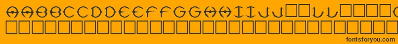Delphi Font – Black Fonts on Orange Background