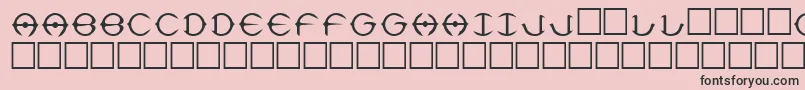フォントDelphi – ピンクの背景に黒い文字