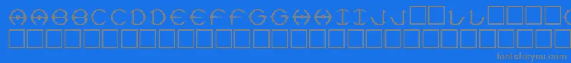 Delphi Font – Gray Fonts on Blue Background