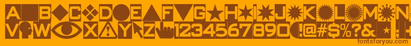 Swishbuttonsnf Font – Brown Fonts on Orange Background