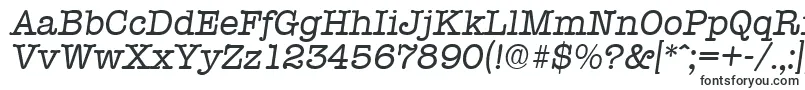 TypewriterSerialRegularitalicDb-Schriftart – Schriftarten, die mit T beginnen