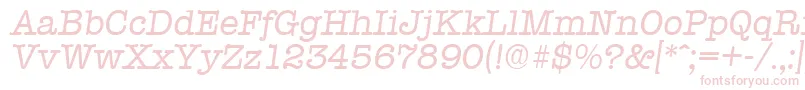 fuente TypewriterSerialRegularitalicDb – Fuentes Rosadas Sobre Fondo Blanco