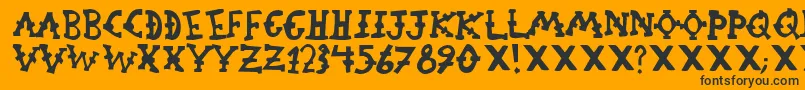 OrphanageRiot1 Font – Black Fonts on Orange Background