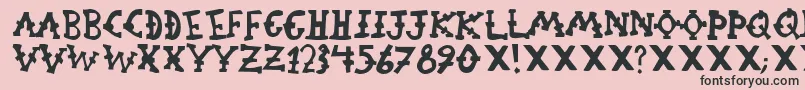 OrphanageRiot1 Font – Black Fonts on Pink Background