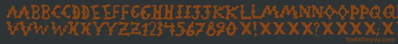 Шрифт OrphanageRiot1 – коричневые шрифты на чёрном фоне