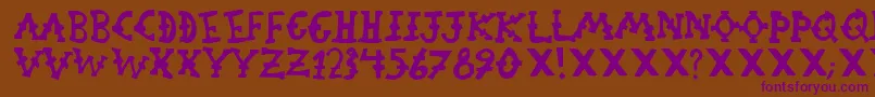 OrphanageRiot1 Font – Purple Fonts on Brown Background