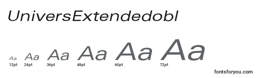 UniversExtendedobl Font Sizes