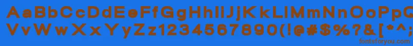 NeogramBlackextd Font – Brown Fonts on Blue Background