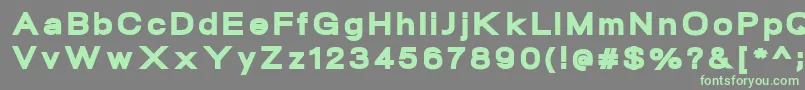 NeogramBlackextd-fontti – vihreät fontit harmaalla taustalla