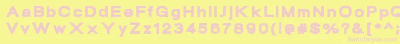 NeogramBlackextd Font – Pink Fonts on Yellow Background