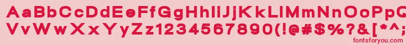 NeogramBlackextd Font – Red Fonts on Pink Background