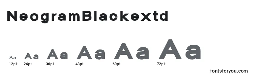 NeogramBlackextd Font Sizes