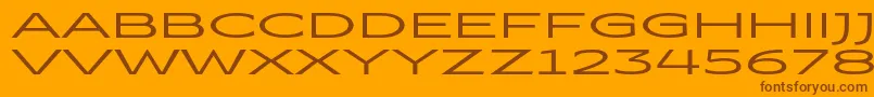 ColtraneRegularDemo-Schriftart – Braune Schriften auf orangefarbenem Hintergrund