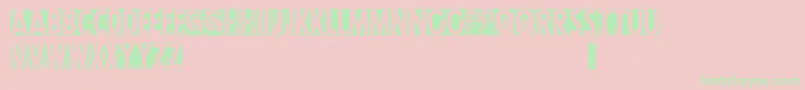 Шрифт CfletterpresstypepersonalR – зелёные шрифты на розовом фоне