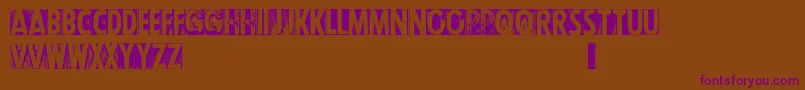 Шрифт CfletterpresstypepersonalR – фиолетовые шрифты на коричневом фоне