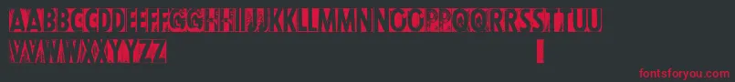CfletterpresstypepersonalR Font – Red Fonts on Black Background