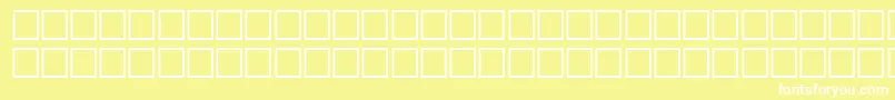 Шрифт TorridRegular – белые шрифты на жёлтом фоне
