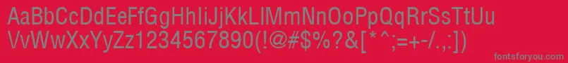 ArenacondensedRegular Font – Gray Fonts on Red Background