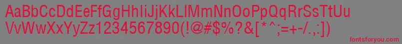 ArenacondensedRegular Font – Red Fonts on Gray Background