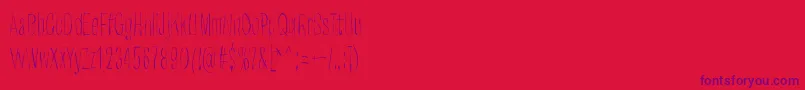 Strawobbly Font – Purple Fonts on Red Background