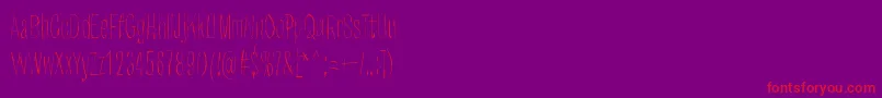 Strawobbly Font – Red Fonts on Purple Background