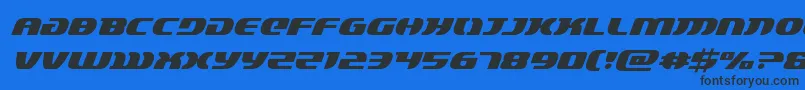 Lordsith3ital Font – Black Fonts on Blue Background