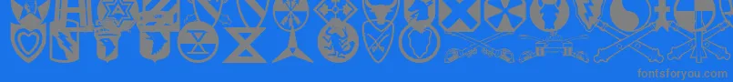 Шрифт UsArmyIi – серые шрифты на синем фоне