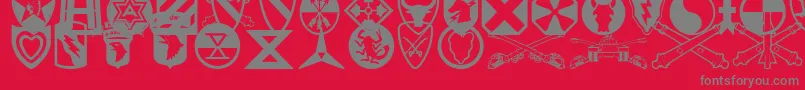 UsArmyIi Font – Gray Fonts on Red Background