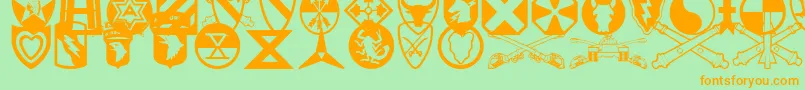 More about UsArmyIi Font UsArmyIi Font – Orange Fonts on Green Background