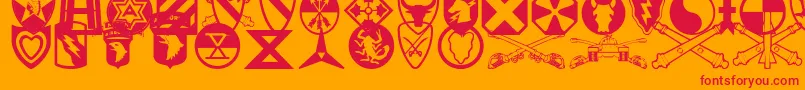 Więcej informacji o czcionce UsArmyIi Czcionka UsArmyIi – czerwone czcionki na pomarańczowym tle