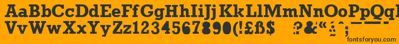 Prounb Font – Black Fonts on Orange Background