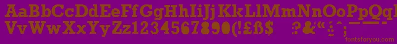 Prounb Font – Brown Fonts on Purple Background