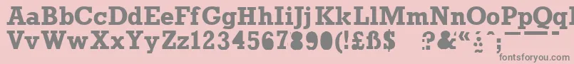 フォントProunb – ピンクの背景に灰色の文字