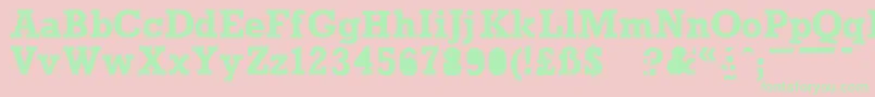 Prounb Font – Green Fonts on Pink Background