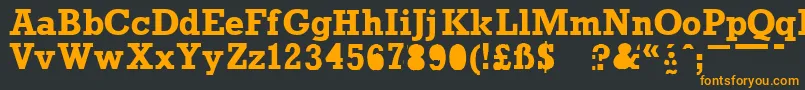 フォントProunb – 黒い背景にオレンジの文字