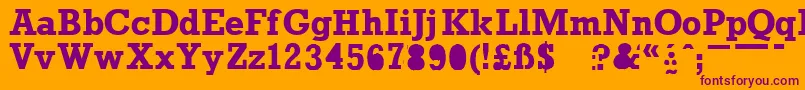 Prounb Font – Purple Fonts on Orange Background