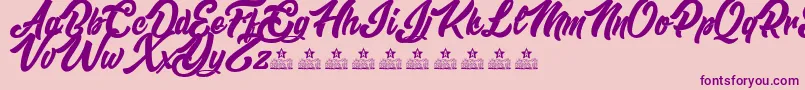 MasterOfComicsPersonalUse Font – Purple Fonts on Pink Background