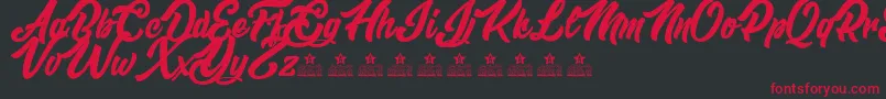 MasterOfComicsPersonalUse Font – Red Fonts on Black Background
