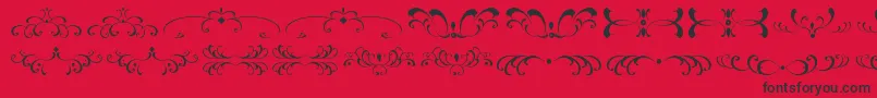 FiligreesAndOrnamentsSt Font – Black Fonts on Red Background
