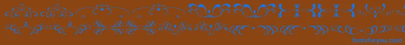 FiligreesAndOrnamentsSt Font – Blue Fonts on Brown Background