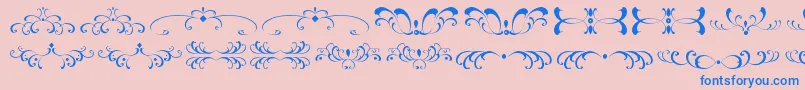 FiligreesAndOrnamentsSt Font – Blue Fonts on Pink Background