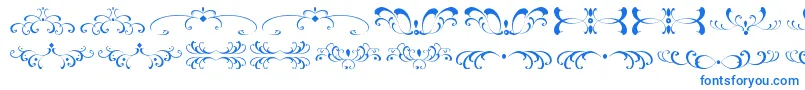 FiligreesAndOrnamentsSt Font – Blue Fonts on White Background