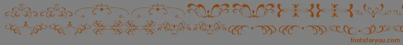 FiligreesAndOrnamentsSt Font – Brown Fonts on Gray Background