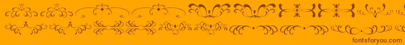 FiligreesAndOrnamentsSt Font – Brown Fonts on Orange Background